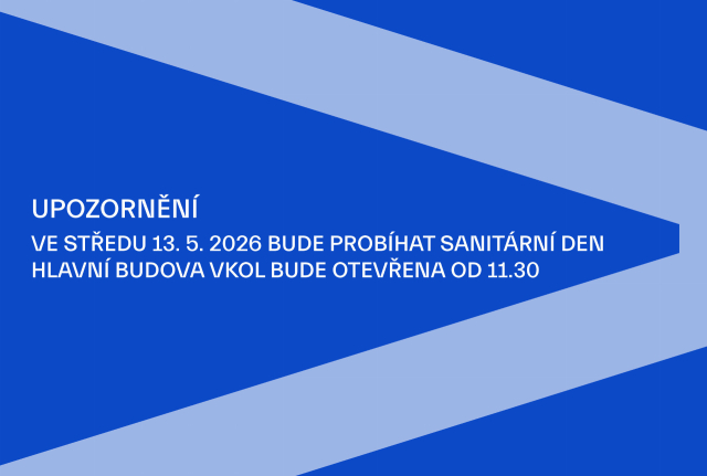 Sanitární den ve středu 13. 5. 2026